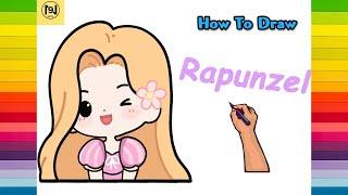 How to draw Rapunzel easy step by step 2023 | No.9 ARTS