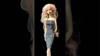 207 DIY trang phục búp bê : set đầm body xẻ tà #recycle #diy #dolls #barbie #handmade #shorts