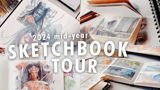 all my sketchbooks in 2024  sketchbook tour, art goals & finding my art style