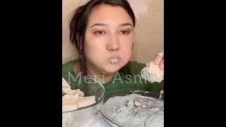 short bread with blue uzbek cream satisfying video @bymeriasmr273