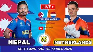 Nepal vs Netherlands T20 LIVE  | Tri-Nation Series 2025 | Match 5 Live Analysis