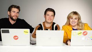 Liam Hemsworth, Rebel Wilson, and Adam Devine Take A BuzzFeed Quiz