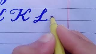 How to write English capital alphabet/ latter's with cut marker