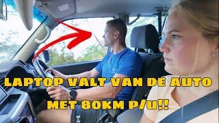 MIJN LAPTOP EN CAMERAS VALLEN VAN DE AUTO MET 80KM PER UUR !!! #254