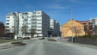 Driving tour in Solna- Stockholm suburbs 4k- Sweden 2024 #driving