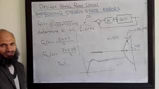 LCS 35 - Root locus based design of PI controller to remove steady state error