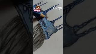 BTS suga colourfulllll drawing#Our cute cat yoongi drawing#bts drawing # BTS Jimin Life Crazy song