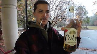Day Drinking and Smoking Cigarettes in a Public Park at 4pm on a Rainy Day