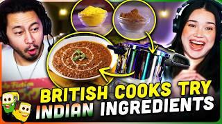 British Cooks Try Indian Ingredients & Cooking Methods REACTION! | Chef Romy Gill | Sorted Food