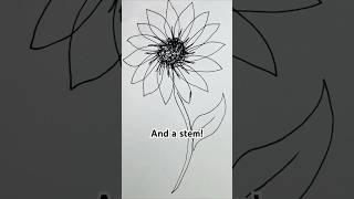 Try this 1 minute #drawing with me. #flower #learntodraw #beginnerart