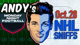 Andy's Best NFL + NHL Sniffs, Picks & Pirate Parlays 10/28/24 | MNF Giants-Steelers