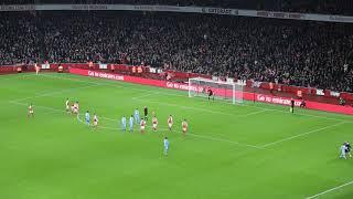 Charlie Adam Penalty GOAL! | Arsenal vs Stoke City | Emirates | Premier League atmosphere