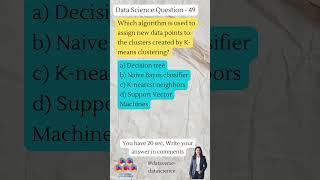 Data Science and Machine Learning quiz - 49 #machinelearning #datascience #artificialintelligence