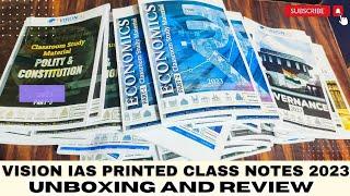 VISION IAS NOTES REVIEW | VISION IAS NOTES IN ENGLISH MEDIUM | VISION IAS CLASS NOTES 2023 UNBOXING