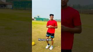 Best drill for run up #cricket #fastbowler #fastbowling #batting