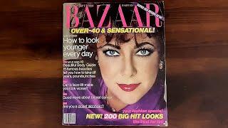 Harper's Bazaar September 1981 Elizabeth Taylor | ASMR Magazine Flip Through