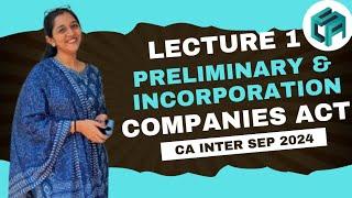 LAW | PRELIMINARY AND INCORPORATION || MARATHON LECTURE 1 || CA INTER || FAST-TRACK BATCH 