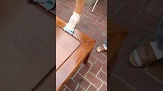 How cool is this stuff?? It’s called Restor-A-Finish (walnut) and then I used Feed-N-Wax to finish.