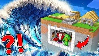 Mikey and JJ Chunk Bunker vs LARGEST TSUNAMI in Minecraft! (Maizen)