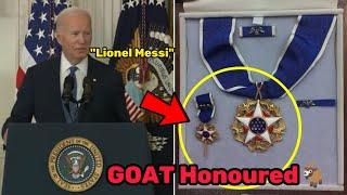 Lionel Messi REACTION as Joe Biden awards him the Presidential Medal of Freedom