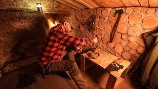 2-Warm Nights: In the small cottage high on the mountains. I build stone floor outside and a table