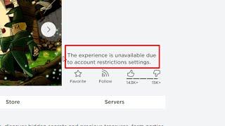 Fix Roblox - The Experience Is Unavailable Due To Account Restrictions Settings | Windows 10