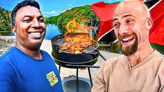 Trini Food Feast! Liming By The River In Trinidad And Tobago! 