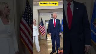 Trump & Attorney General Pam Bondi entering the United States Justice Department in Washington