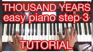 THOUSAND YEARS INSTRUMENTAL EASY PIANO TUTORIAL. STEP 3 #emman paps.