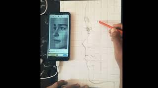 How to draw facial proportions accurately using grid method step by step,,,@SketchSage99