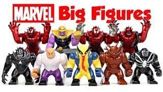 Carnage Venom Wolverine Toxin Avengers Thanos Venompool Groot Unofficial LEGO Big Figures Set 2