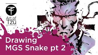 Drawing MGS Snake pt 2 - digital paint - Shinkawa study - timelapse