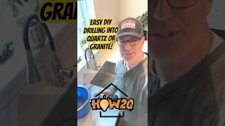 How to drill a hole into quartz or granite #diy #tips #plumbing  #plumber #kitchen #laundry