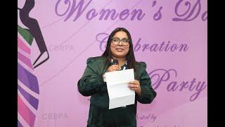 Guest speaker Ms. Farzana Mahbub at Woman's day celebration, CBBPA, 2025