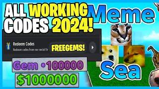 *NEW* ALL WORKING CODES FOR MEME SEA IN 2024! ROBLOX MEME SEA CODES