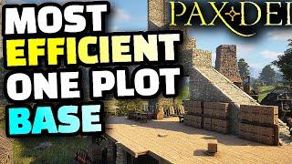 Pax Dei EFFICIENT One Plot Base, Fit EVERYTHING On a Single Plot, TONS of Storage Space Too!