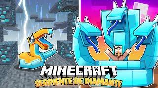 SOBREVIVÍ 100 DÍAS como un SERPIENTE DE DIAMANTE en MINECRAFT HARDCORE!