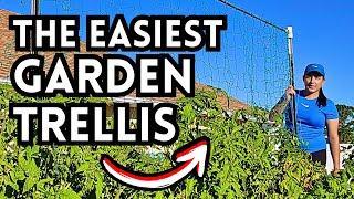 DIY Vertical Garden Trellis: Easy, Strong, Inexpesnive, & Supports Any Vegetable Crop