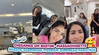 CHEGAMOS EM BOSTON-MASSACHUSETTS+NOSSOS SOBRINHOS FIZERAM SURPRESA PARA NÓS!