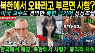 [해외감동사연] 북한에서 오빠라고 부르면 사형? 미국 교수도 경악한 북한 금기어 상상초월