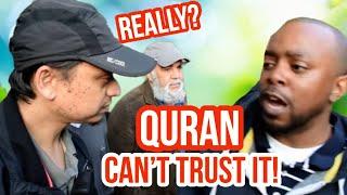 Quran can't be trusted!  Mansur Vs Agnostic | Speakers Corner | Hyde Park