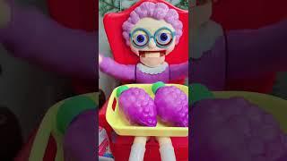 refilling greedy granny's tray with fruits sour powder  candy #viral #viral  #asmr #fruits #candy