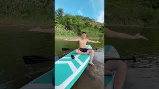 SH - Cướp thuyền sup của Su Hào ở suối || Ding Dong by sup boat #shorts