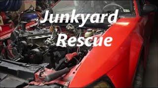 JunkYard Rescue Mustamg GT THIS CAR WAS ON FIRE!!