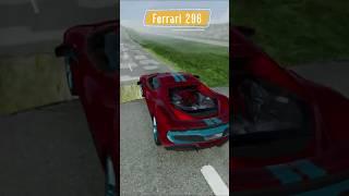 Supercar Cliff Road Driving Test #BeamNgDrive #Shorts #Tesla #ferrari