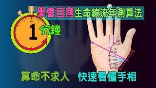 一分鐘學會目測生命線流年測算法