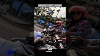 When you have super bike traffic public reaction #shorts#cutegirls#superbike