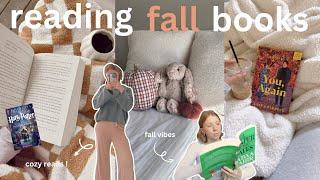 getting cozy & reading fall books️ *reading vlog*