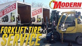 Modern Forklift Tire Service | Request Quote: 800-8-MODERN