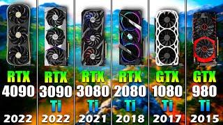 RTX 4090 vs 3090 Ti vs 3080 Ti vs 2080 Ti vs 1080 Ti vs 980 Ti | Generation-Wise Flagship GPUs